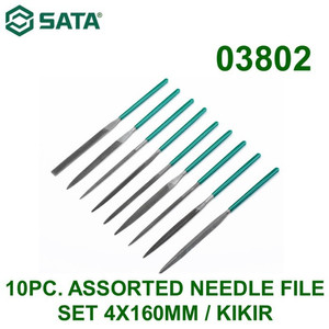 Kikir 4 X 160 mm 03802 10Pcs Assorted Needle File Set Sata Tools