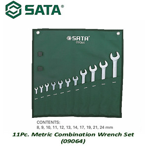 Kunci Ring Pas Set 11 pcs 09064 SATA Combination Wrench Set Metric