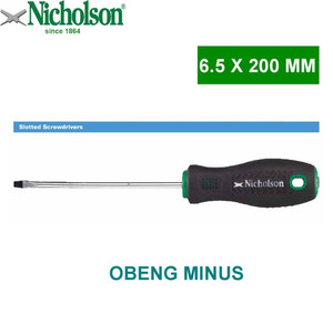 Obeng Minus 6.5 X 200 Mm - Slotted Screwdriver Nicholson