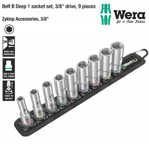 Mata Sok Hex Wera 05004545001 Kunci Shock Socket Set 3/8 Inch Drive