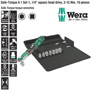 Torsi Pengaman Metric Set Wera 05075830001 Safe-Torque 1/4" Sq 2-12 Nm