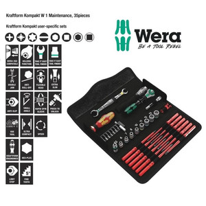 Wera 05135926001 Nut Drivers Set Kraftform Kompakt W1 Maintenance 35Pc