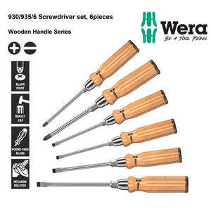 Obeng Wooden Handle Series Set Wera 05018251001 S/Driver Set, 6 Pc