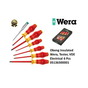 Obeng Testpen Wera 05136300001 Screwdriver Tester Electrical VDE 6 Pc