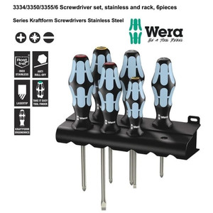 Obeng Steel Set Wera 05032063001 Screwdriver Stainless Steel and Rack