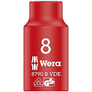 Socket 05004952001 Wera 8790 B VDE Zyklop 3/8" Socket, Insulated, 8.0