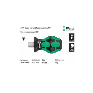 Obeng Holder Wera 05008880001 811/1 Stubby bits hand holder, Magnetic