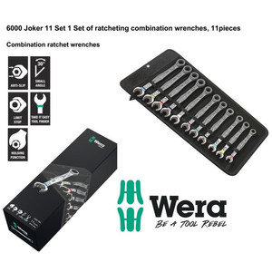 Kunci Ring Pas Metric Ratchet Set Wera 05020013001 Joker Metric - 11Pc