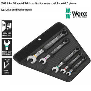 Kunci Ring Pas Inch Set Wera 05020240001 Joker Imperial - 5 Pc