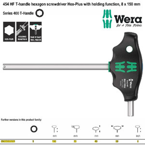 Kunci T Hex-Plus 8 x 150 mm Wera 05023352001 HF Hexagon Screwdriver