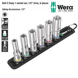 Mata Sok Hex Wera 05004565001 Kunci Shock Socket Set 1/2 Inch Drive