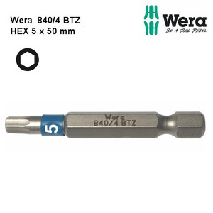 Mata Obeng Hex 5 x 50 mm Wera 05058085001 Bits for Hexagon screws