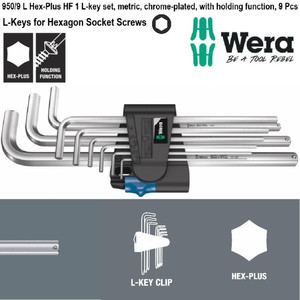 Kunci L Hex-Plus HF Metric Set 9 Pc 05022130001 L-Key Wera