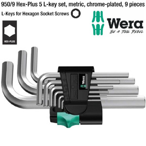 Kunci L Hex-Plus Metric Set 9 Pc 05021406001 L-Key Wera