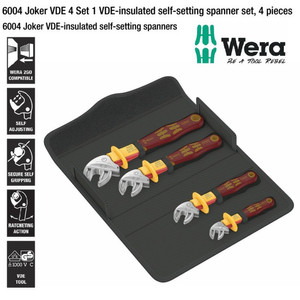 Kunci Inggris VDE Wera 05020170001 6004 Joker VDE 4 Set 1 self-setting