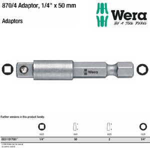 Sambungan Kunci Sok Wera 05311517001 Adaptor 1/4" x 50 mm