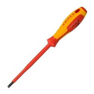 Obeng Minus VDE 1000V 3 X 100mm 98 20 30 KNIPEX Slotted Screwdrivers