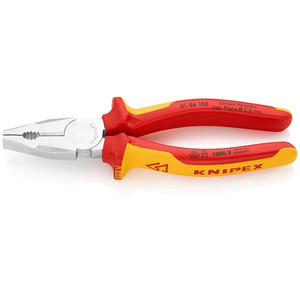 Tang Kombinasi VDE 01 06 190 KNIPEX Combination Pliers Chrome Vanadium