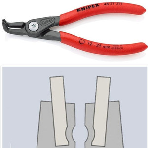 Tang Snap Ring 12-25 mm 48 21 J11 KNIPEX Internal 90° Circlip Pliers