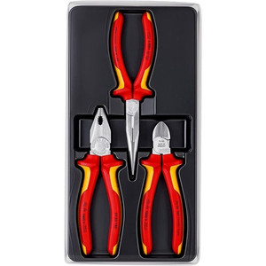 Tang VDE Listrik Kombinasi, Potong, Lancip 00 20 12 KNIPEX Safety Pack