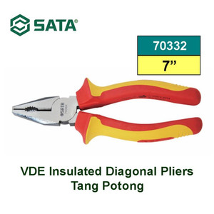 TANG KOMBINASI 70332 VDE INSULATED LINESMAN PLIERS 7" SATA