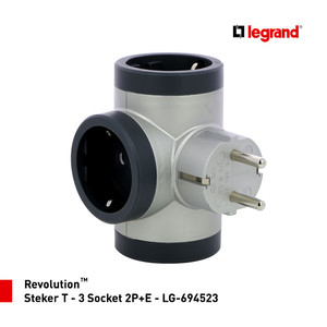 Legrand Revolution Steker T - 3 Socket 2P+E - LG-694523