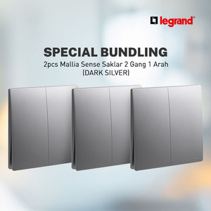 3pcs - Legrand Mallia Sense Saklar 2G1W - 281002DS