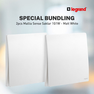 Bundle 2pcs - Legrand Mallia Sense Saklar 1G 1W - 281000MW