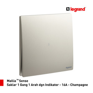 Legrand Saklar Mallia Sense 1G1W - Indikator - 16A - Champagne