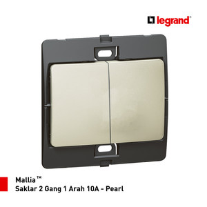 Legrand Mallia Saklar 2 Gang 1 Arah 10A - Pearl