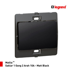 Legrand Mallia Saklar 1 Gang 2 Arah 10A - Matt Black