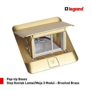 Legrand Pop Up Box 3 Modul - Brushed Brass