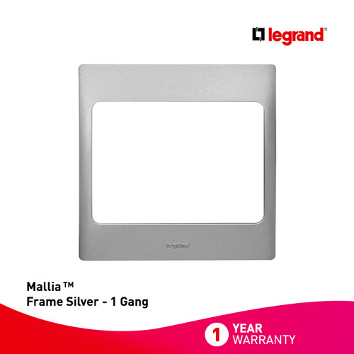 Legrand Mallia - Frame 1 Gang - Silver