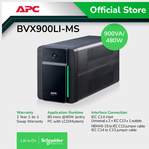 UPS APC Easy UPS BVX 900VA 480W BVX900LI-MS