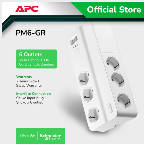 APC Surge Protector PM6GR / PM6-GR colokan anti petir