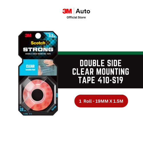 3M Scotch Perekat Double Side Clear Mounting Tape 410-S19 19MM X 1.5M