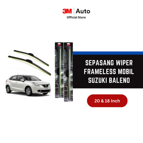 3M Wiper Frameless Mobil Suzuki Baleno - 20 dan 18 inch