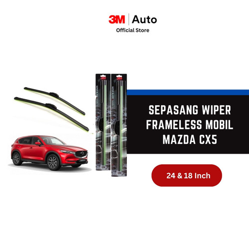 3M Wiper Frameless Mobil Mazda CX5 - 24 dan 18 inch