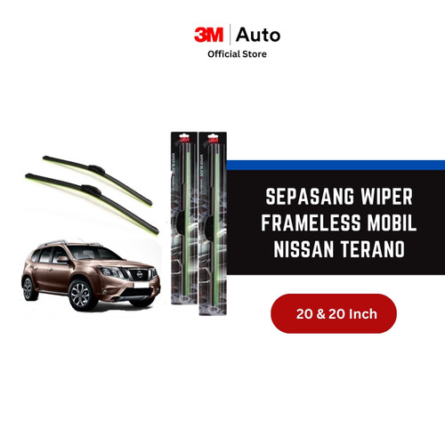 3M Wiper Frameless Mobil Nissan Terrano - 20 dan 20 inch