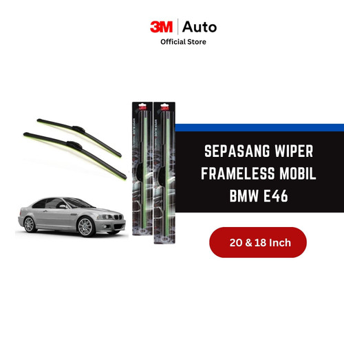 3M Wiper Frameless Mobil BMW E46 - 20 dan 18 Inch