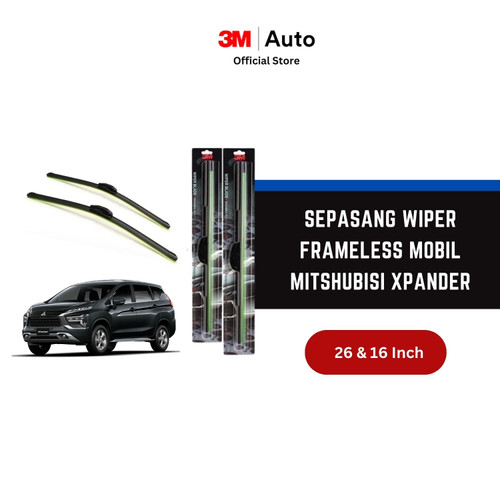 3M Wiper Frameless Mobil Xpander - Ukuran 26 dan 16 inch