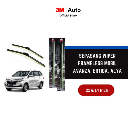 3M Wiper Frameless Mobil New Avanza, Ertiga, dan Ayla - 21 dan 14 inch