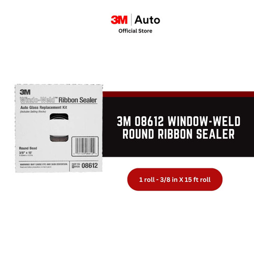 3M 08612 Window-Weld Round Ribbon Sealer size: 3/8 in X 15 ft roll