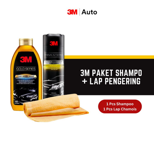 3M Paket Sabun Cuci Mobil dan Lap Pengering - Car Wash Gold & Car Wipe