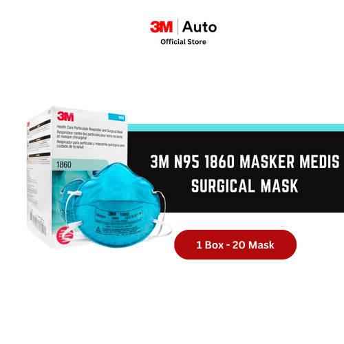 3M N95 1860 Masker Medis Surgical Mask - 1 Box [20 Masker]