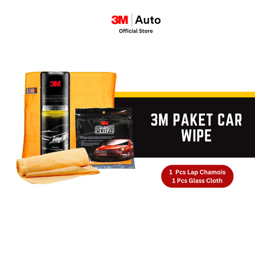 Paket Car Wipe Pack 3M - Premium Car Wipe & Glass Cloth