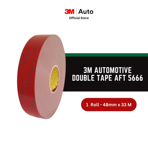 3M AFT Acrylic Foam Tape 5666, tebal: 1.1 mm, size: 48 mm x 33 m (Double Tape Mobil)