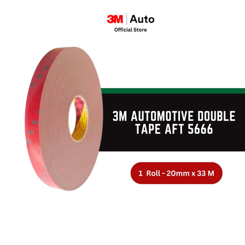 3M AFT Acrylic Foam Tape 5666, tebal: 1.1 mm, size: 20 mm x 33 m (Double Tape Mobil)