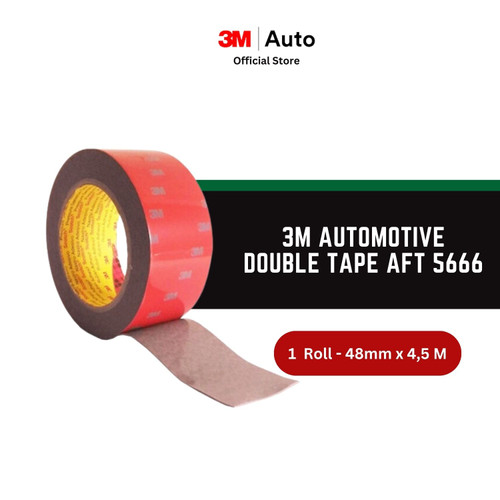 3M AFT Acrylic Foam Tape 5666, tebal: 1.1 mm, size: 48 mm x 4.5 m (Double Tape Mobil)