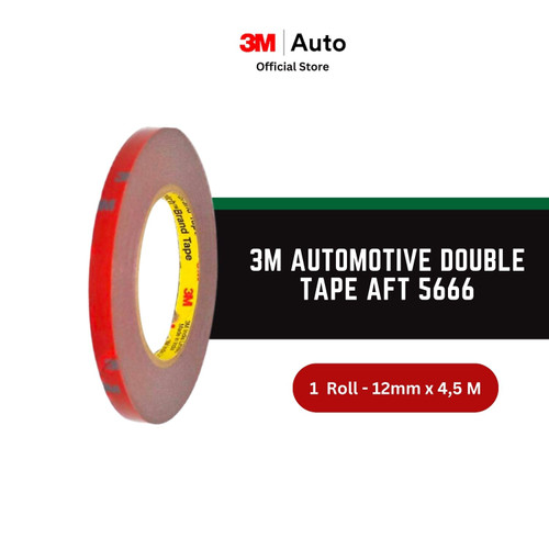 3M AFT Acrylic Foam Tape 5666, tebal: 1.1 mm, size:12 mm x 4.5 m (Double Tape Mobil)